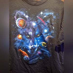 Wolf galaxy shirt